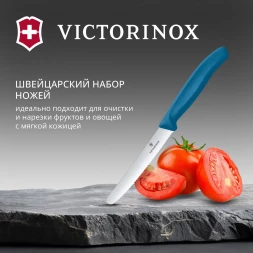 Набор ножей Victorinox Swiss Classic 6.7832.2C1 для овощей компл.:2предм. синий европодвес