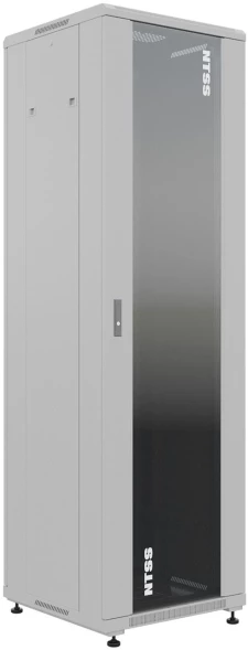 Шкаф коммутационный NTSS Премиум (NTSS-R18U6060GS) напольный 18U 600x600мм пер.дв.стекл металл 900кг серый 510мм 39.4кг 978.6мм IP20