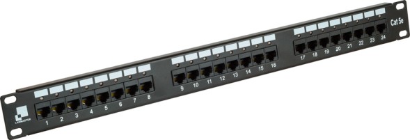Патч-панель Lanmaster LAN-PPI24U5E 19&amp;quot; 1U 24xRJ45 кат.5e UTP