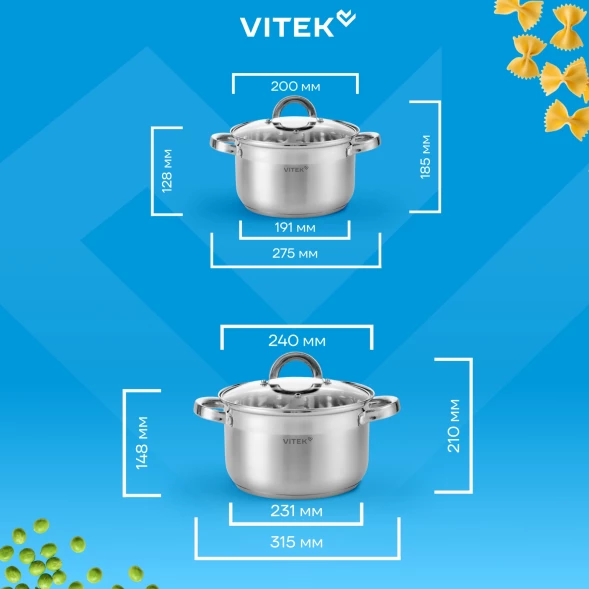 Набор посуды Vitek Режим Вкусно VT-SS2190 10 предметов