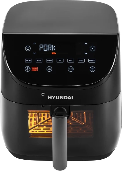Аэрогриль Hyundai HYF-9090 6.5л 1700Вт черный/черный