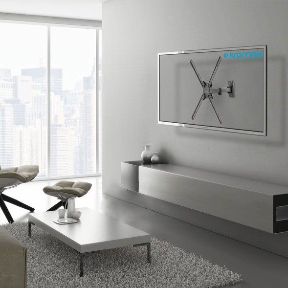 Кронштейн для телевизора Kromax CORBEL-6 черный 22&amp;quot;-65&amp;quot; макс.30кг настенный поворот и наклон