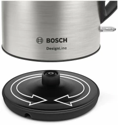 Чайник электрический Bosch TWK3P 1.7л. 2400Вт нержавеющая сталь корпус: нерж.сталь/пластик (TWK3P420)