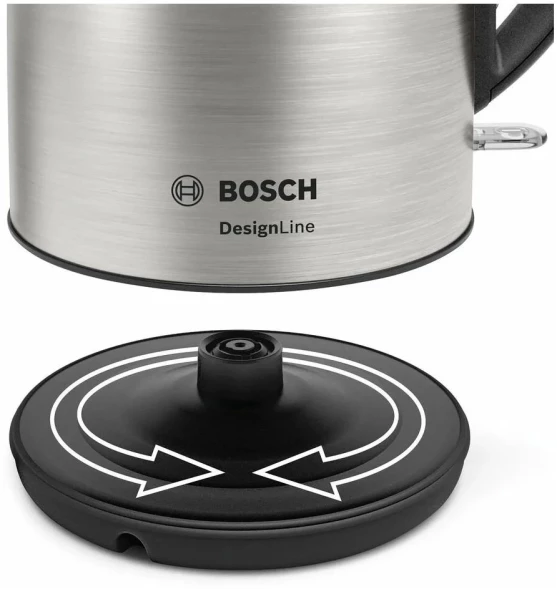 Чайник электрический Bosch TWK3P 1.7л. 2400Вт нержавеющая сталь корпус: нерж.сталь/пластик (TWK3P420)