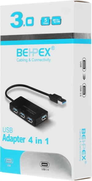 Разветвитель USB 3.0 BPH-3013 4порт. черный