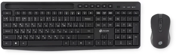 Клавиатура + мышь Оклик S275W клав:черный мышь:черный USB беспроводная slim Multimedia (1993113)
