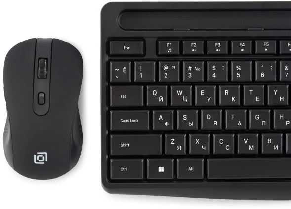 Клавиатура + мышь Оклик S275W клав:черный мышь:черный USB беспроводная slim Multimedia (1993113)
