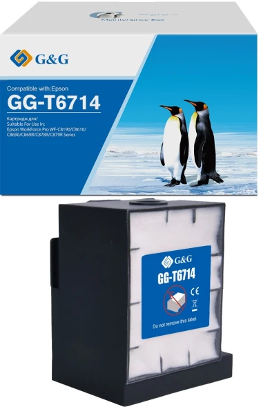 Бункер G&amp;amp;G GG-T6714 (C13T671400 емкость для отработанных чернил) для Epson WorkForce Pro WF-C8190/C8610/C8690/C869R/C878R/C879R Series