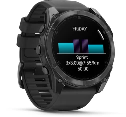 Смарт-часы Garmin Fenix 8 51мм 1.4&amp;quot; AMOLED корп.серый рем.черный разм.брасл.:127-210мм (010-02905-00)