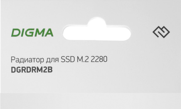 Радиатор для SSD Digma DGRDRM2B черный металл Ret