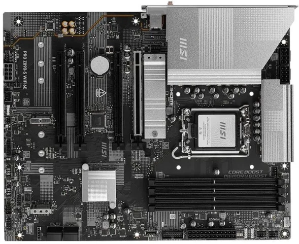 Материнская плата MSI PRO Z890-S WIFI6E Soc-1851 Intel Z890 4xDDR5 ATX AC`97 8ch(7.1) 2.5Gg RAID+HDMI+DP