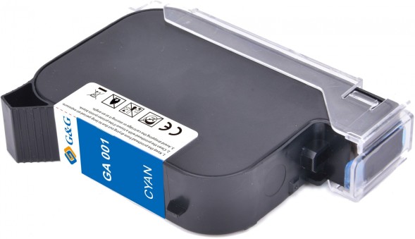 Картридж струйный G&amp;amp;G GA-001C голубой (42мл) для G&amp;amp;G GG-HH1001