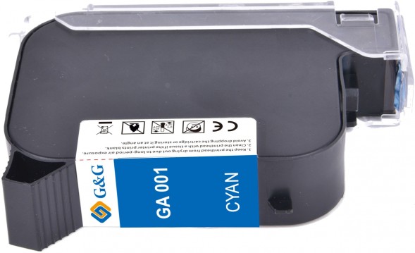 Картридж струйный G&amp;amp;G GA-001C голубой (42мл) для G&amp;amp;G GG-HH1001