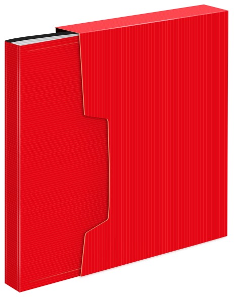 Папка с 80 прозр.вклад. Бюрократ DeLuxe DLVBOX80RED A4 пластик 0.7мм красный в коробе