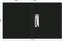 Папка метал.зажим Бюрократ -PZ05CBLCK A4 пластик 0.5мм торц.наклейка черный