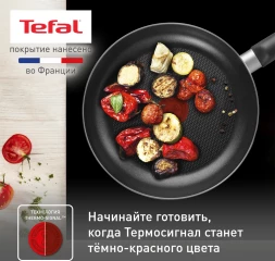 Сковорода Tefal Easy Plus 04237128 круглая 28см покрытие: Titanium ручка несъемная (без крышки) черный (9100054097)