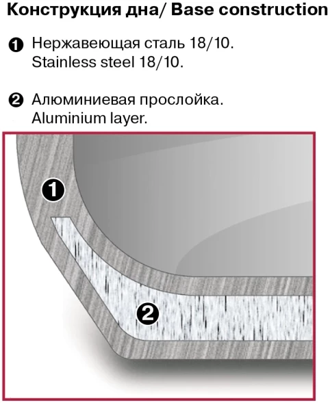 Кастрюля Rondell Solo RDS-1602 3.1л. d=20см (с крышкой) стальной
