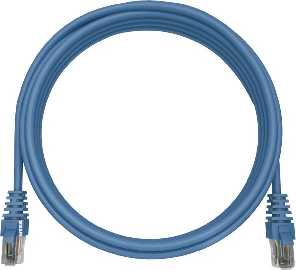 Патч-корд NTSS NTSS-PC-UTP-RJ45-5e-20.0-LSZH-BU NTSS-PC-UTP-RJ45-5E-20.0-LSZH UTP RJ-45 вил.-вилка RJ-45 кат.5E 20м синий LSZH (уп.:1шт) 26AWG