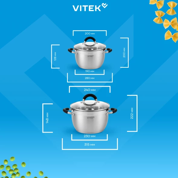 Набор посуды Vitek Секретный ингредиент VT-SS1408 8 предметов