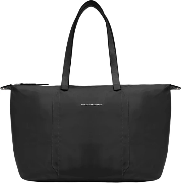 Сумка женская Piquadro Lyra BD6723W92T/N с отделением для ноутбука 15.6&amp;quot; черная ткань/натур.кожа