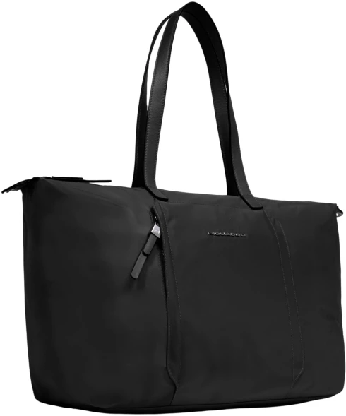 Сумка женская Piquadro Lyra BD6723W92T/N с отделением для ноутбука 15.6&amp;quot; черная ткань/натур.кожа