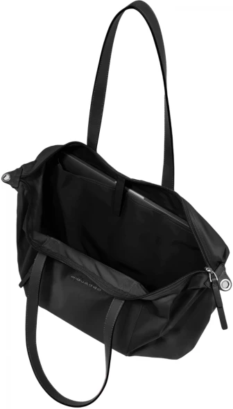 Сумка женская Piquadro Lyra BD6723W92T/N с отделением для ноутбука 15.6&amp;quot; черная ткань/натур.кожа