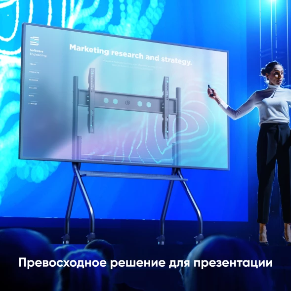 Стойка для телевизора Onkron TS2080 черный 60&amp;quot;-120&amp;quot; макс.150кг напольный мобильный