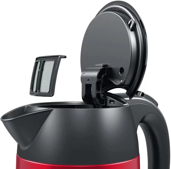 Чайник электрический Bosch TWK3P424 1.7л. 2400Вт красный корпус: нерж.сталь/пластик