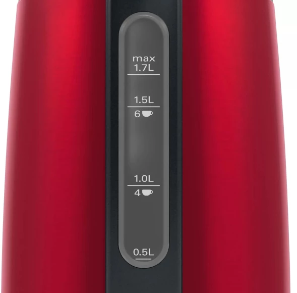 Чайник электрический Bosch TWK3P424 1.7л. 2400Вт красный корпус: нерж.сталь/пластик