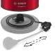 Чайник электрический Bosch TWK3P424 1.7л. 2400Вт красный корпус: нерж.сталь/пластик