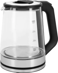 Чайник электрический Vitek VT-WK1081 2л. 1900Вт черный/серебристый корпус: стекло