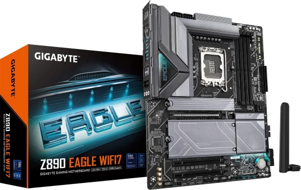 Материнская плата Gigabyte Z890 EAGLE WIFI7 Soc-1851 Intel Z890 4xDDR5 ATX AC`97 8ch(7.1) 2.5Gg RAID+DP