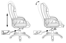 Кресло руководителя Бюрократ CH-839 черный Leather Black эко.кожа крестов. пластик