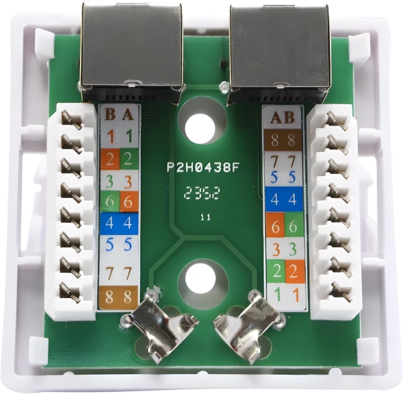 Розетка Suprlan 10-0353-1 наклад. RJ45 2 кат.6 FTP бел.