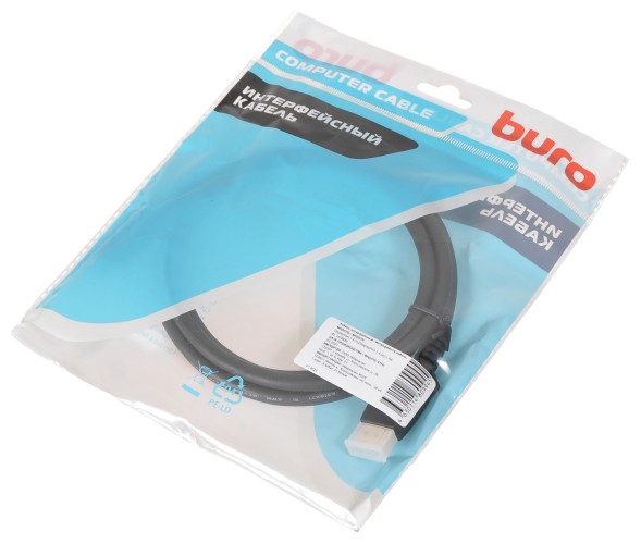 Кабель аудио-видео Buro DisplayPort (m)/DisplayPort (m) 1.5м. черный (BHP-DPP-1.4-1.5)