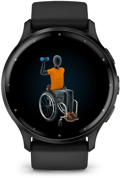 Смарт-часы Garmin Venu 3 35.4мм 1.4&amp;quot; AMOLED корп.черный рем.черный разм.брасл.:135-200мм (010-02784-01)