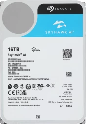 Жесткий диск Seagate SATA-III 16TB ST16000VE004 Surveillance SkyHawkAI 512E (7200rpm) 512Mb 3.5&amp;quot;