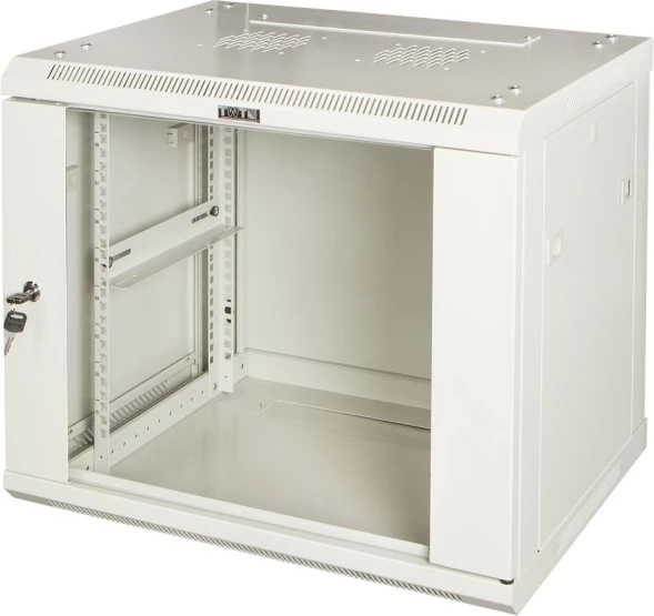 Шкаф коммутационный Lanmaster Pro (TWT-CBWPG-12U-6X8-GY) настенный 12U 600x800мм пер.дв.стекл 60кг серый 700мм 33.4кг 635мм IP20 металл