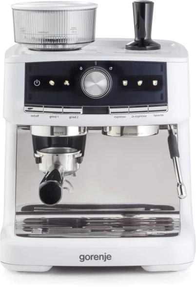 Кофеварка рожковая Gorenje GSACM20W 1550Вт белый/черный