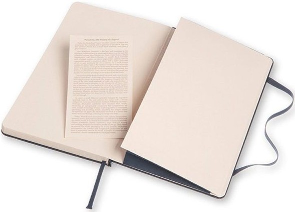 Блокнот Moleskine CLASSIC QP062B20 Large 130х210мм 240стр. нелинованный твердая обложка синий сапфир