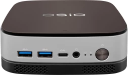 ПК Мини Osio BaseLine B51i-002 N100 (0.8) 8Gb SSD256Gb UHDG без ОС GbitEth WiFi BT 24W коричневый/серебристый