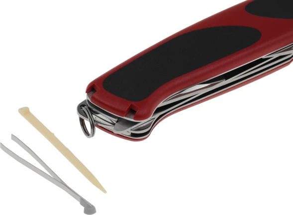 Нож перочинный Victorinox RangerGrip 79 (0.9563.MC) 130мм 12функц. красный/черный карт.коробка