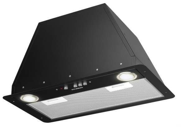 Вытяжка встраиваемая Hyundai HBB 6035 BK черный управление: кнопочное (1 мотор)