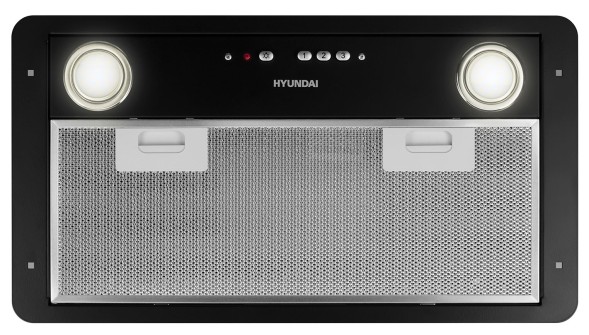 Вытяжка встраиваемая Hyundai HBB 6035 BK черный управление: кнопочное (1 мотор)