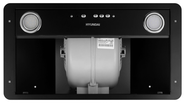 Вытяжка встраиваемая Hyundai HBB 6035 BK черный управление: кнопочное (1 мотор)
