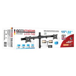 Кронштейн для мониторов Arm Media LCD-T42 черный 15&amp;quot;-32&amp;quot; макс.20кг настольный поворот и наклон верт.перемещ.