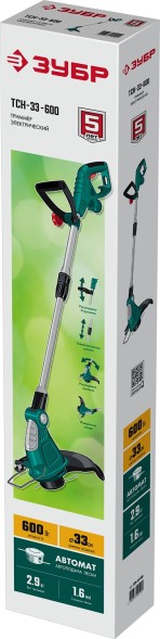 Триммер электрический Зубр ТСН-33-600 600Вт разбор.штан. реж.эл.:леска