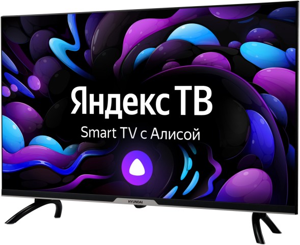 Телевизор LED Hyundai 32&amp;quot; H-LED32BS5003 Яндекс.ТВ Frameless черный HD 60Hz DVB-T DVB-T2 DVB-C DVB-S DVB-S2 USB WiFi Smart TV