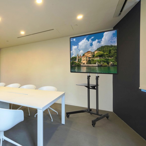 Стойка для телевизора Cactus CS-ST31 черный 37&amp;quot;-75&amp;quot; макс.81.6кг напольный мобильный