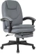Кресло руководителя Бюрократ CH-868N-F серый эко.кожа крестов. пластик подст.для ног